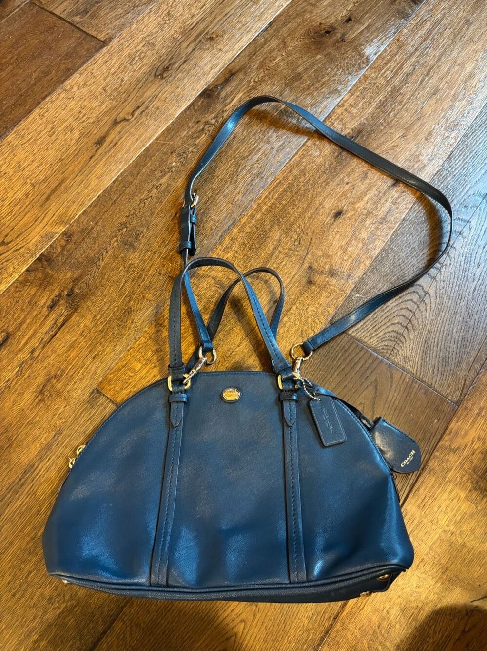 Coach Peyton dome satchel purse blue